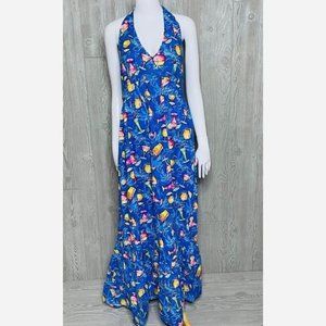 Girls weekend cocktail cruise halter top dress with margaritas and drinks on it